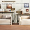 YATINEY 70.9" Console Table with Adjustable Height (27.6"-35.4") and Power