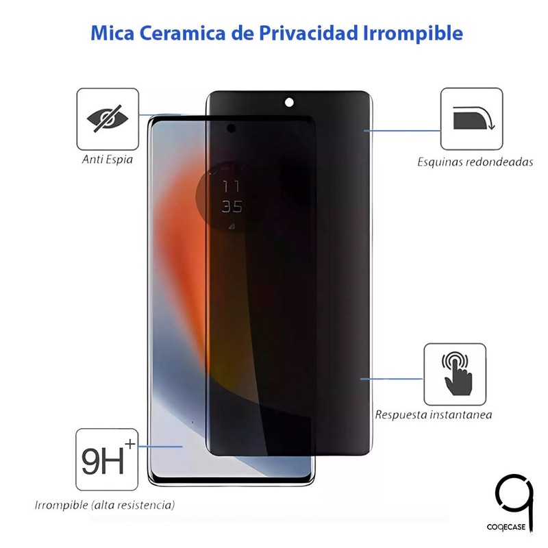 Mica Curva Ceramica Mate De Privacidad Para Realme 12 Pro