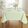Weldomcor Striped Rectangle Tablecloth, Vinyl Tablecloth with Flannel Backing Wipeable