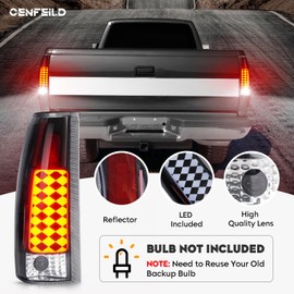 Cenfeild LED Tail Light Assembly Fit for Chevy & GMC C/K 1500 88-99, C/K 2500 3500 88-00, C1500 C2500 Suburban 92-99, for Silverado 94-98, Tahoe 95-99, Blazer 92-94, Yukon 92-00