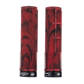 DMR Brendog DeathGrip Flangeless Lock-On Mountain Bike MTB Grips - Marble Red (Thin)
