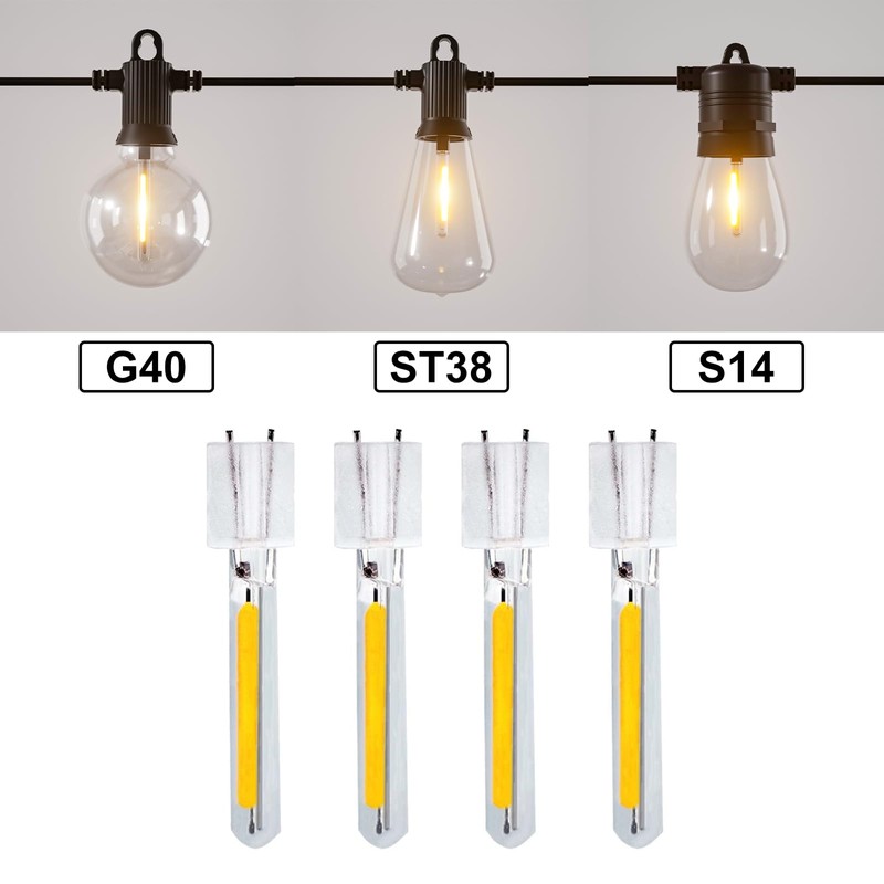 4 Pcs LED Edison Bulb Filament, 1W Bulb Replacement Spare