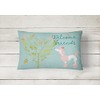 Caroline's Treasures BB7613PW1216 Welcome Friends Pink Poodle Canvas Fabric Decorative