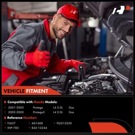 A-Premium Inyectores de combustible compatibles con Mazda Protege 2001-2003 Protege5 2002-2003 L4 2.0L lado del pasajero Cyl 1-2 juego de 4 piezas