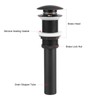 Kitchen Bathroom Basin Sink Solid Brass Popup Drain Stopper Black