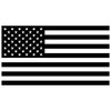 Generic 2X Black and White United States American Flag Stickers