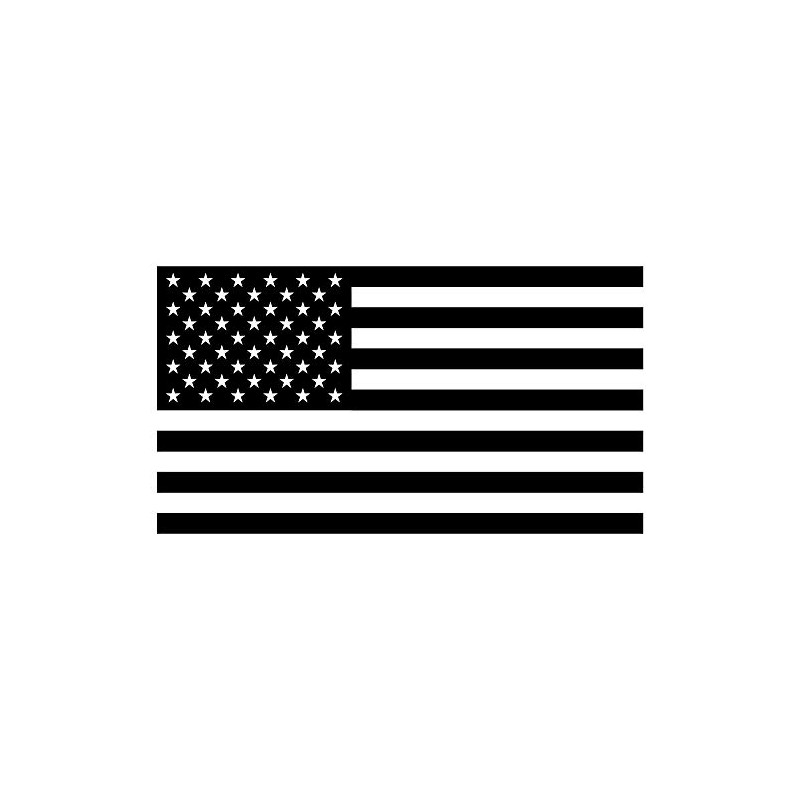Generic 2X Black and White United States American Flag Stickers