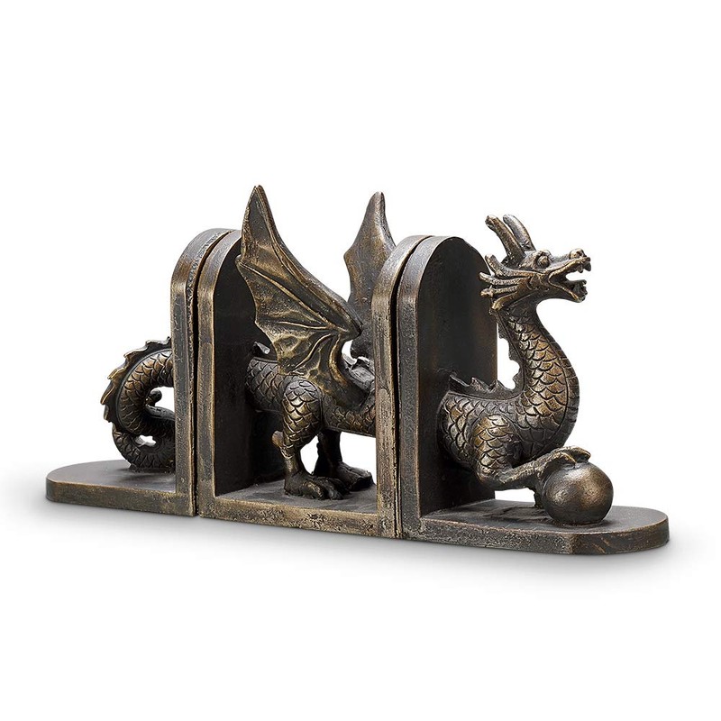 Mythical Dragon Bookend Trio