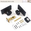 HIEMEY Matte Black Door Knobs Interior with Lock, Modern Privacy