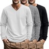 Ficerd 3 Pack Men's Big and Tall Shirts Cotton V