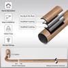 JRZOO Wrap Around Curtain Rods Wood, Blackout Heavy Duty Curtain