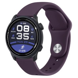 Meliya Bands for Coros Pace 2/ Apex 42mm/ Apex 2 Watch Bands, Soft Silicone Sport Strap Replacement Band for Coros Pace 2 Smart Watch (Cherry)