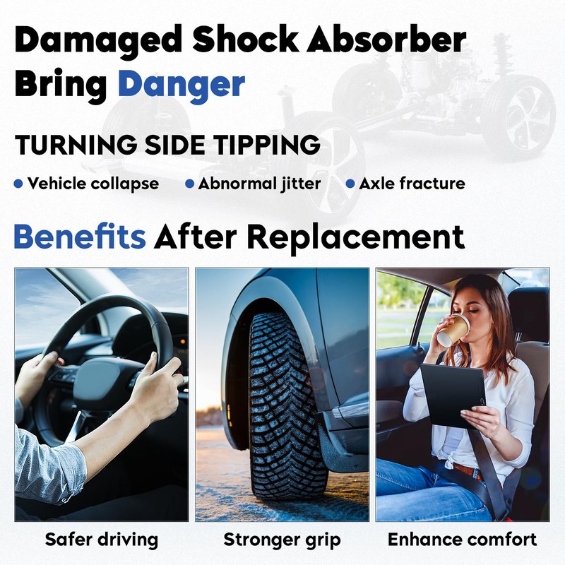 Front Complete Struts Assembly Shock Absorber Compatible with 2003-2011 Honda