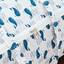 Hanui Tongsang Fabric Waterproof Blanket Organizer Blanket Storage Whale 1+1, Whale Extra Large 1+1 / 하늬통상 패브릭 방수 이불정리함 이불보관함 고래 1+1, 고래 특대형 1+1
