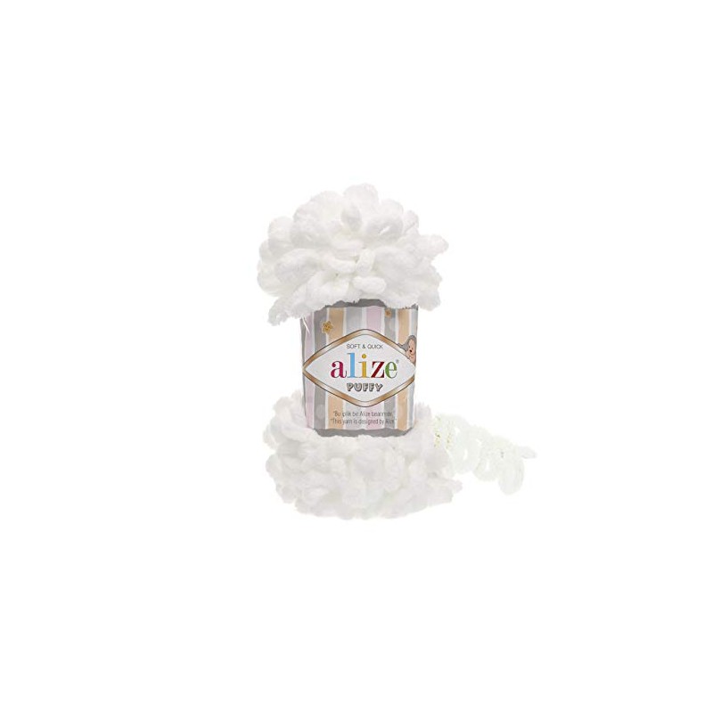 Alize Puffy Baby Big Loop Deckengarn, 100% Micropolyester, weiches Garn,