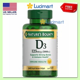 Nature’s Bounty Nature's Bounty Vitamin D3 125mcg (5,000 IU) - 240 Rapid Release Softgels
