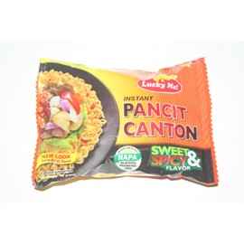 Lucky Me Instant Pancit Canton (CHOW MEIN) Sweet & Spicy Flavor 12 x 60g