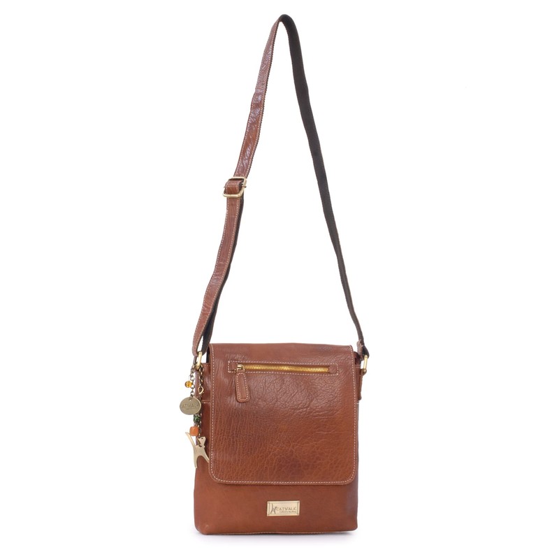 Catwalk Collection Handbags - Women's Leather Anti Theft Crossbody Bag