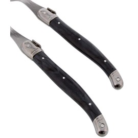 Pradel Excellence 7210G-6NT Laguiole Box of 6 Forks - 25.7 x 16.7 x 2 cm, Grey Marble