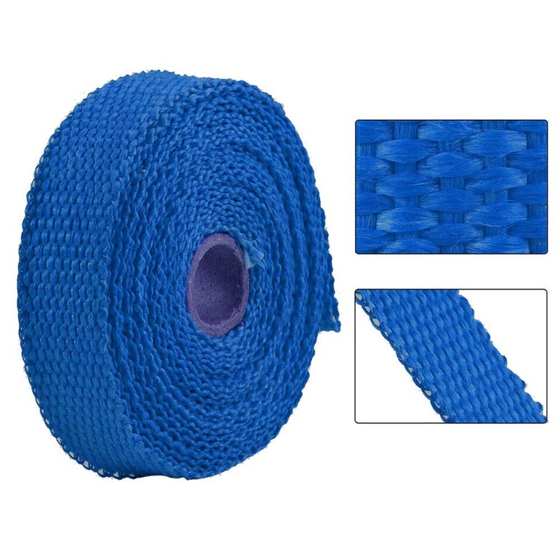 Mintice 5CM X 5M Fiberglass Roll Blue Racing Exhaust Heat