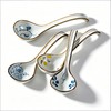 Premium Japanese Ceramic Soup Spoons - Set of 4 Hand-Crafted