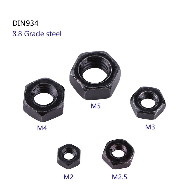 Pack of 100 Locking Nuts Hex Nut M2-M5 Metric Thread