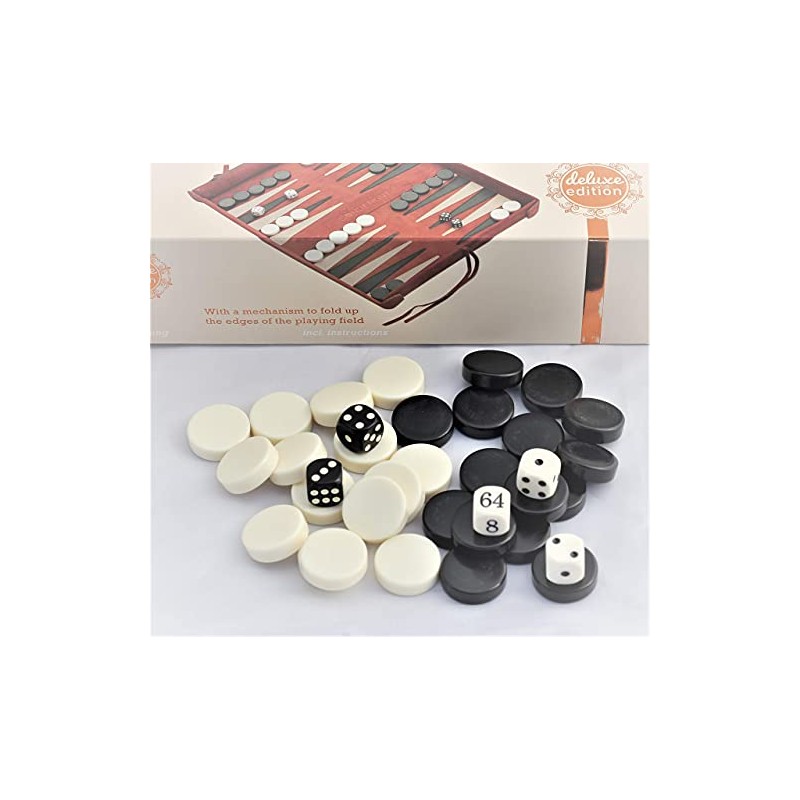 Sondergut Deluxe Backgammon Playing Stones - Replacement Draught Pieces- Regulation