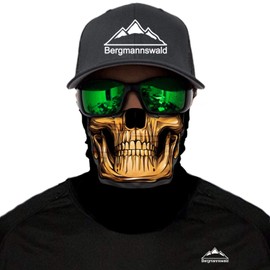 Bergmannswald® Multifunctional Scarf Seamless (Pack of 1, Golden Skull)