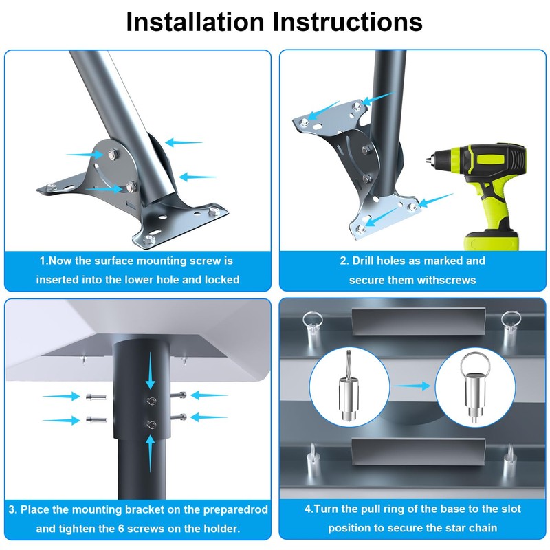 for Starlink Gen 3 Roof Mount, Aluminum Alloy Starlink Standard