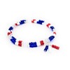 Red White and Blue Ankle Bracelet, Seed Bead Anklet, 4th