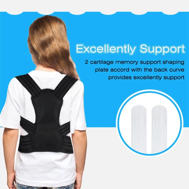 Corrector De Postura Espalda Con Faja Ajustable Para Niños