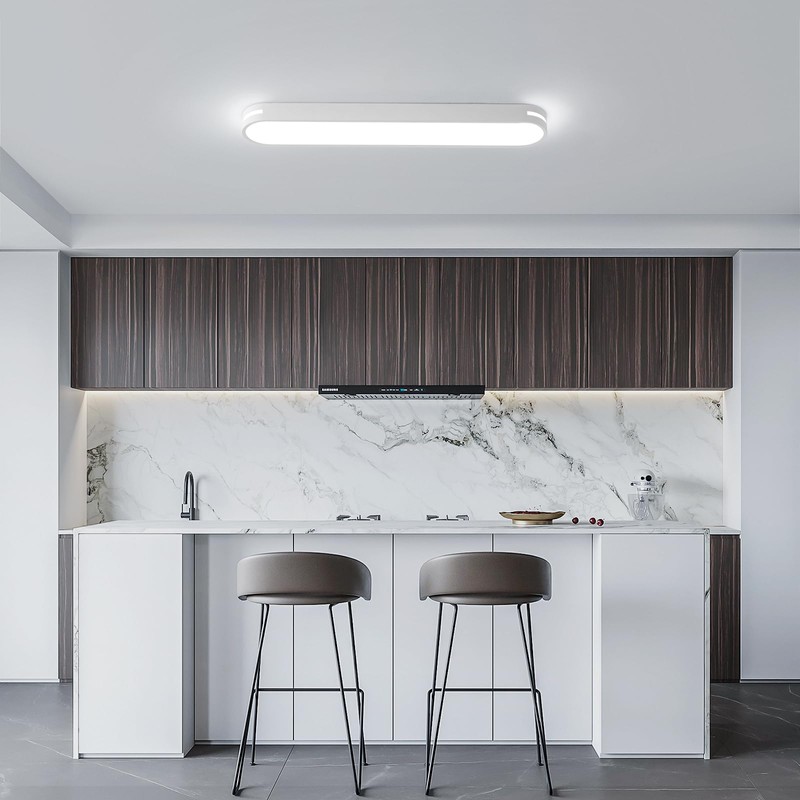 Becailyer Modern LED Linear Ceiling Lights, Dimmable LED Ceiling Lamp