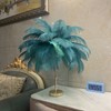 Ostrich Feather Table Lamp Rechargeable Modern Romantic Decoration Lamp Bedroom