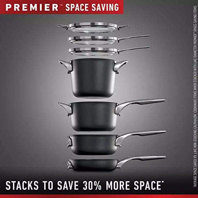 Calphalon Premier Space Saving Hard Anodized Nonstick 4.5 Qt Soup