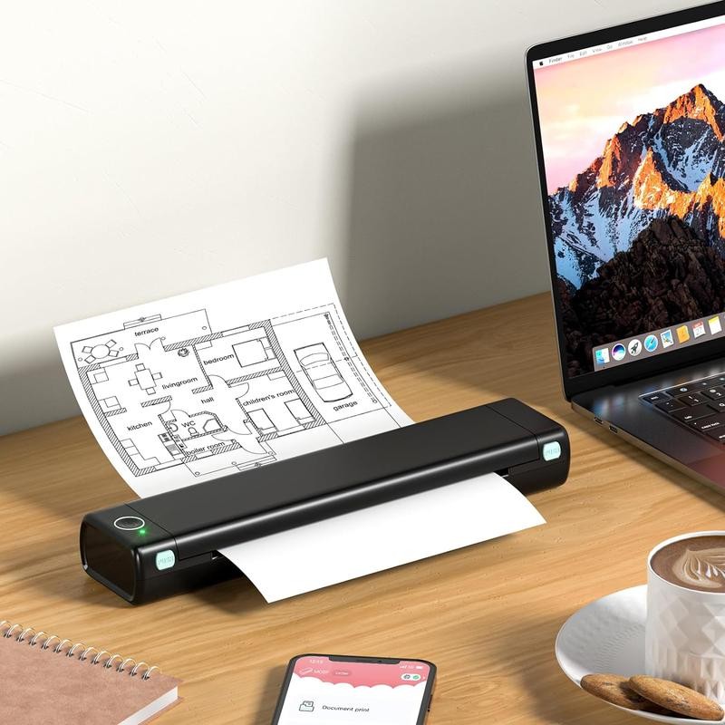 Phomemo M08F Inkless Portable Bluetooth Printer – Supports 8.5" x