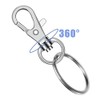 100PCS Premium Swivel Snap Hook Keychains with Key Rings, Metal