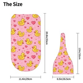 KiuLoam Pink Yellow Cute Cartoon Heart Duck Swaddle Blanket with Beanie Hat Set Newborn Receiving Blankets Baby Swaddle Wrap Soft Sleep Sack for Baby Boys and Girls