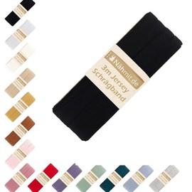 Nähmit - Jersey Bias Binding - Elastic Pre-folded Edging Tape 3 Metres x 20 mm