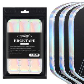 Amoswiz Pickleball Edge Guard Tape, Laser Silver Pickleball Protection Tapes 3 Pcs, 28MM Width Extra Long & Thickness, No Wrinkling Edge Guard for 13MM & 16MM & 20MM Thicknesse Paddles