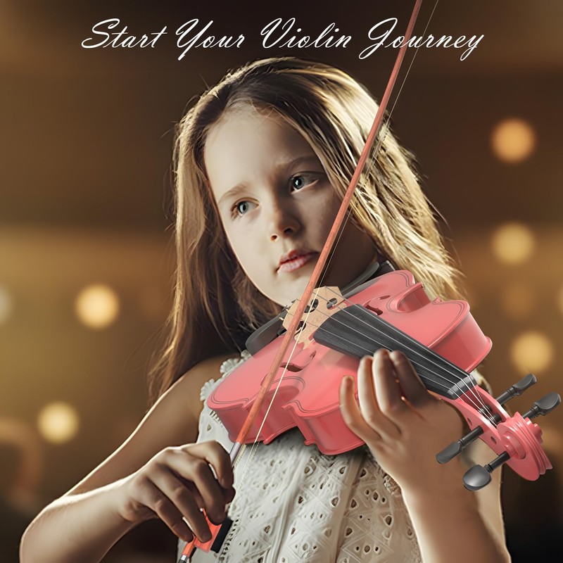 1/8 Beginner Violin Kit, Complete Violin Set with Case, Bow,