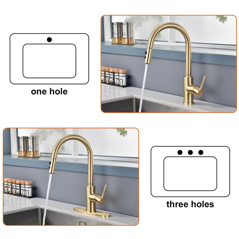 RULIA Kitchen Faucet, Kitchen Sink Faucet, Sink Faucet, Pull-Down Kitchen