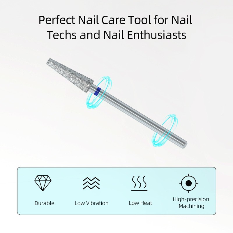 HYTOOS Diamond Nail Drill Bits for Cuticle Removal - 4mm