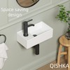 Small Wall Mount Bathroom Vessel Sink, QISHKA 15.5" X 8.5"