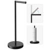 Evolvegoods Matte Black Toilet Paper Holder Stand, Free Standing Toilet