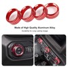 AuTK Aluminum Alloy HVAC Knob & Light Switch Cover Kit