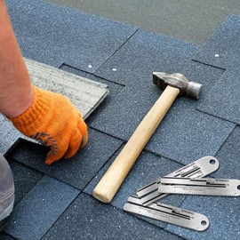 Daiilg 3Pcs Shingle Gauge, 4/09 Shingle Gauge Roof Pitch Gauge with Carabiner Roofing Gauge for Measuring Analyzeing Thickness Easy Install