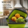 Square Collapsible Colander with Handles – Green Square Silicone Kitchen