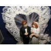 Handmade New Elegant Wedding Caketopper with Bride & Groom, lacy