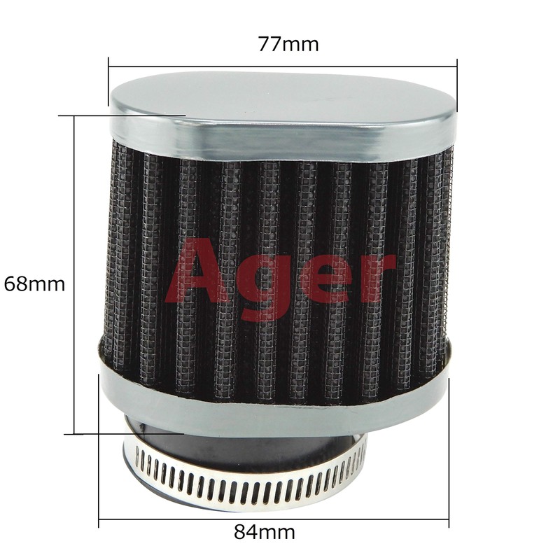 Ager Oval Power Filter Gun Meta x Black 54mm 4pcs