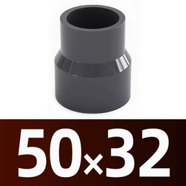 HATOOLHA PVC Reducer Connectors Industrial Grade Thick PVC Pipe Fitting Straight Reducing Coupling Adapter (50x32mm)